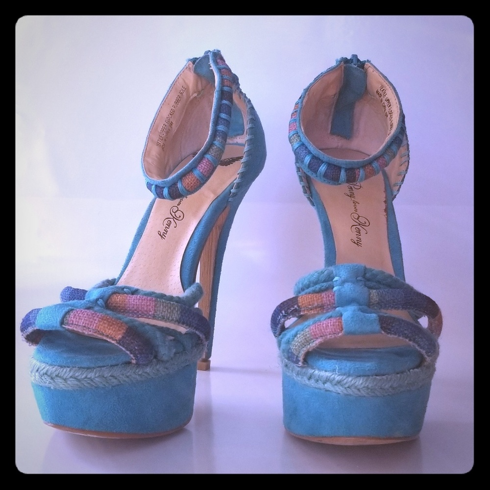 Teal Platform Heels